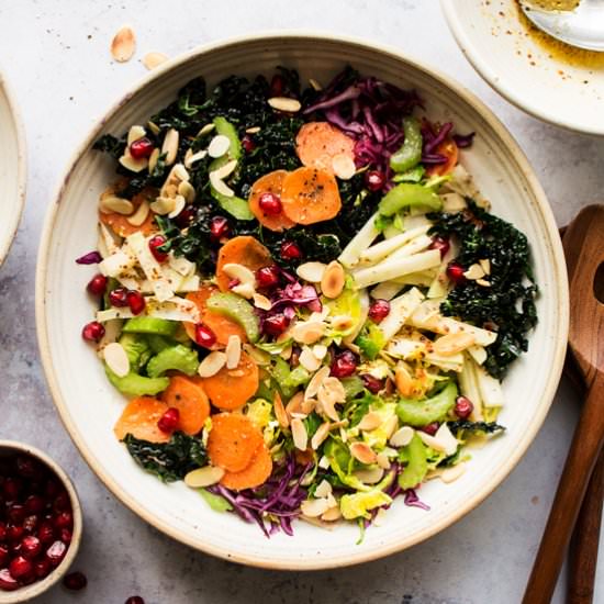 Winter slaw with orange dressing