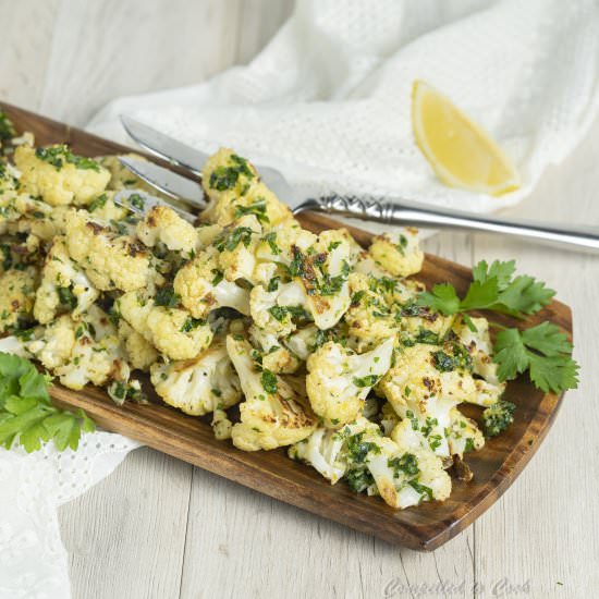 Roasted Gremolata Cauliflower