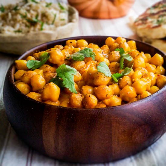Spiced Chickpeas in Coconut Milk