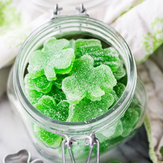 Homemade Shamrock Gummies