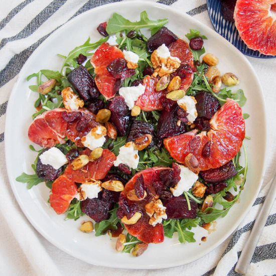 Beet blood orange salad