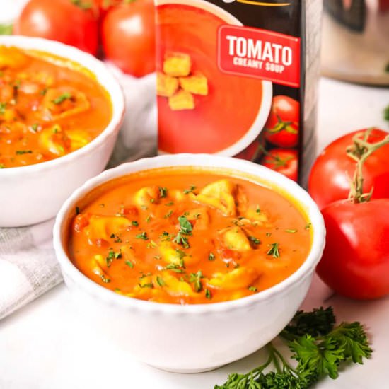 Creamy Tomato Tortellini Soup