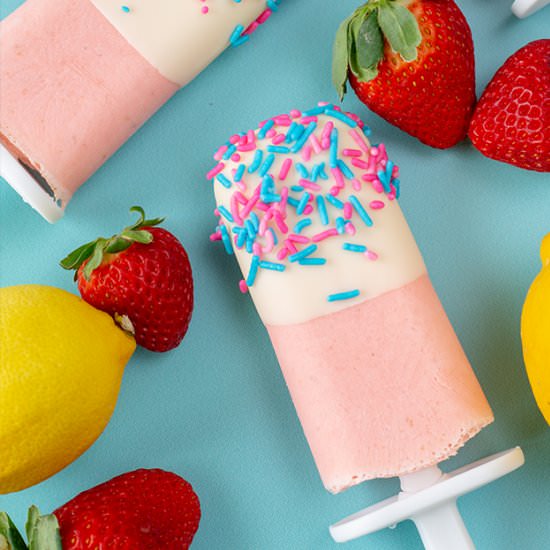 Strawberry Lemonade Popsicles