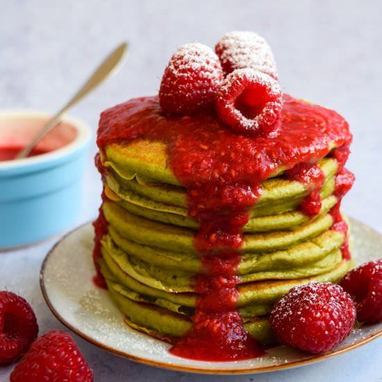 Matcha Buttermilk Pancakes