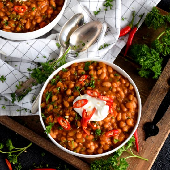 Spicy White Bean Vegetarian Chili