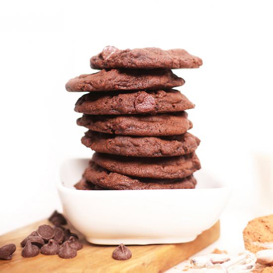 Vegan Double Chocolate Cookies