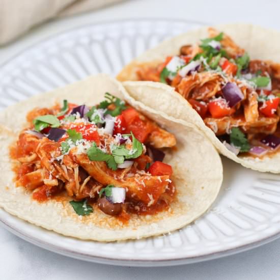 One Pot Salsa Chicken Tacos