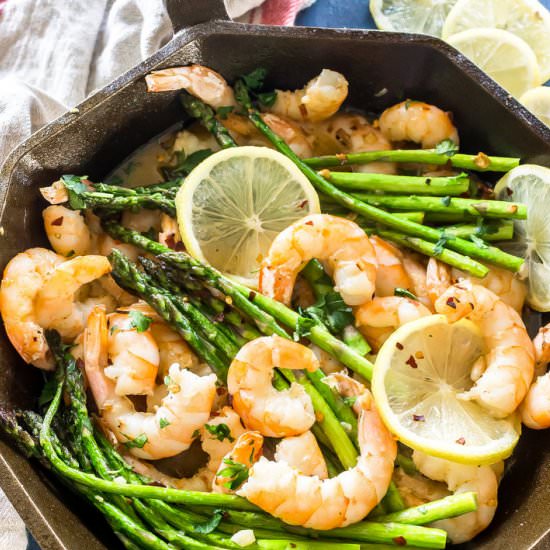 Garlic Butter Shrimp & Asparagus