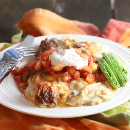 Sour Cream Chicken Enchiladas