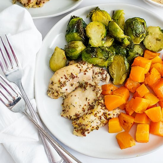 Sheet Pan Dijon Chicken Thighs