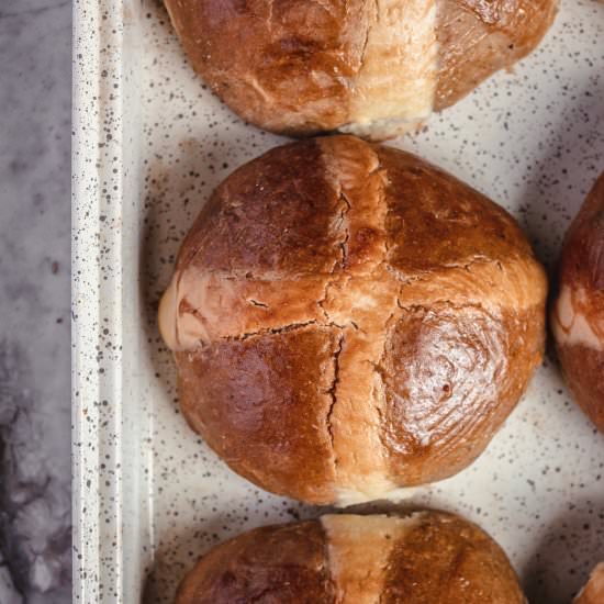Hot Cross Buns with Chocolate