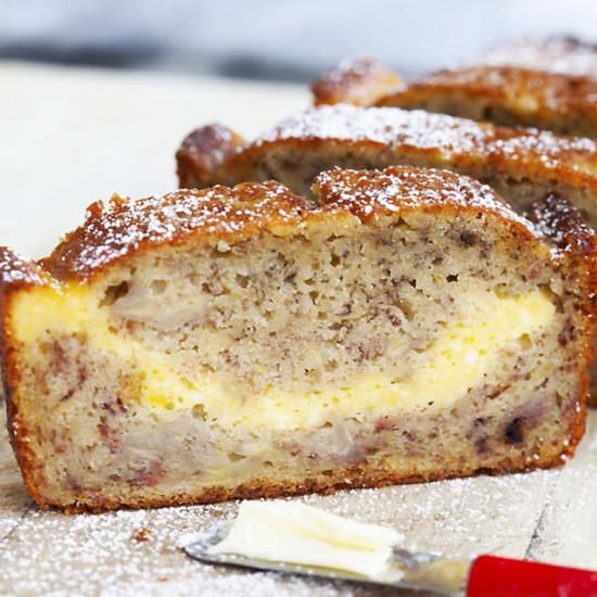 Cheesecake Banana Bread