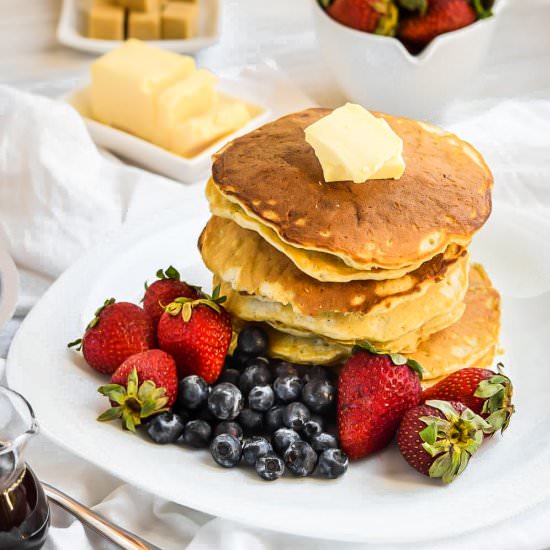 Soft and Simple Coconut Pancakes