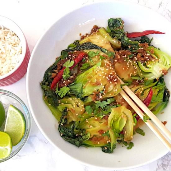 Ginger Garlic Bok Choy Stir Fry