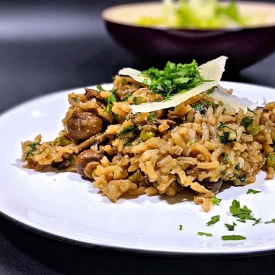 three mushroom rice