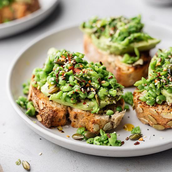 Smashed Peas on Toast