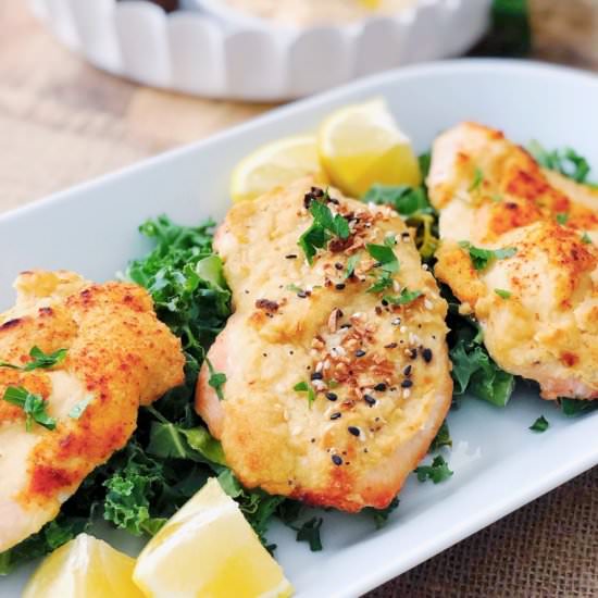 Hummus Crusted Chicken