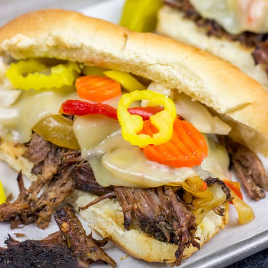 Slow Cooker Italian Beef Sandwiches