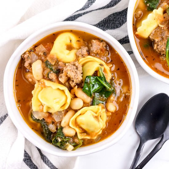 Spinach Tortellini Soup