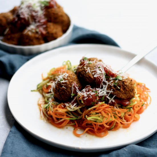baked lentil meatballs