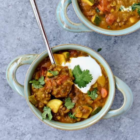veggie packed lentil curry