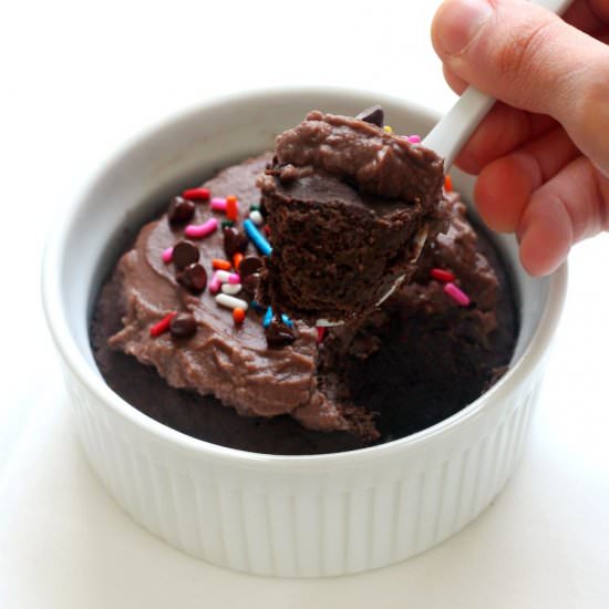 GF/V Chocolate Buckwheat Mug Cake