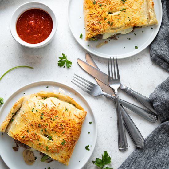philly cheese steak calzones