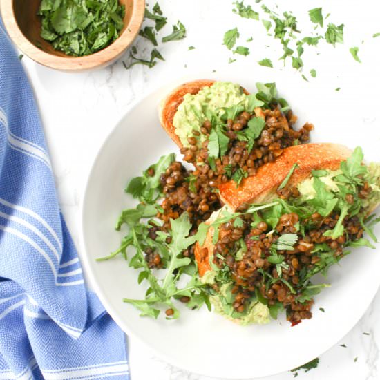 Chipotle Lentil Avocado Toast