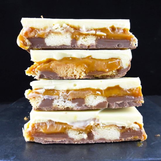 Caramel Shortbread Bark