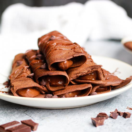 Vegan Chocolate Buckwheat Crepes