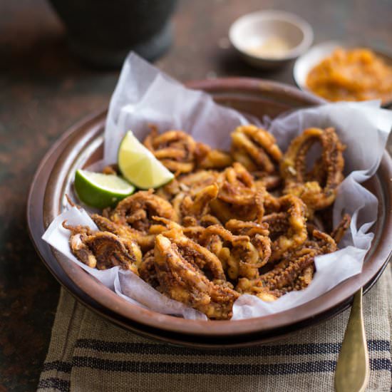 curry salt & pepper squid