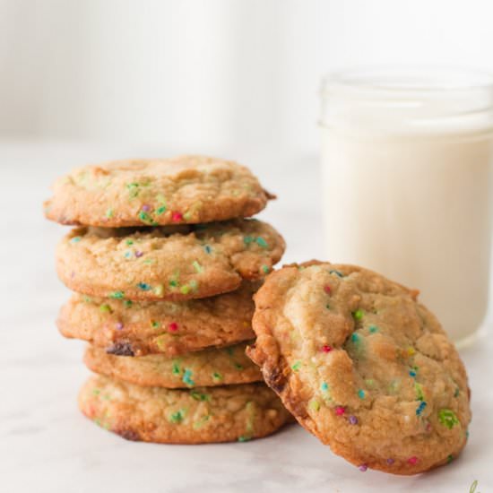 Confetti White Chocolate Cookies