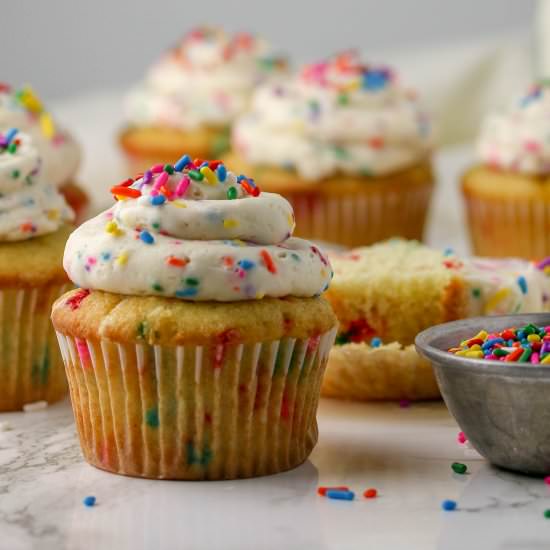 Homemade funfetti cupcakes
