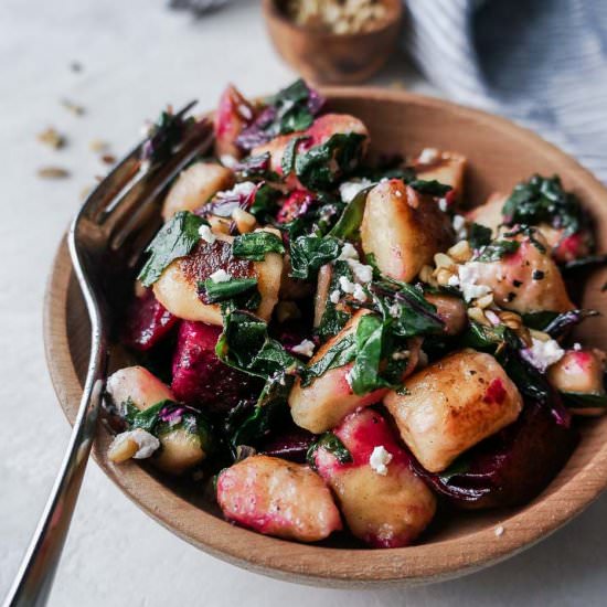 Gnocchi with Beets and Butter Sauce
