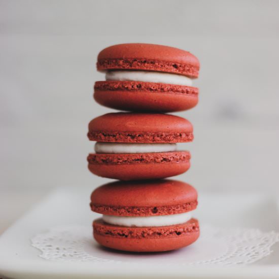 Red Velvet Macarons