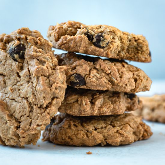 Vegan Peanut Butter Oatmeal Cookies