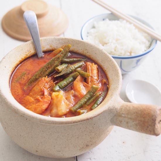 Nyonya Mixed Vegetable Prawn Curry