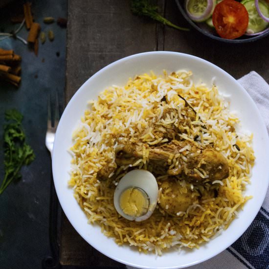 Kolkata style chicken biryani