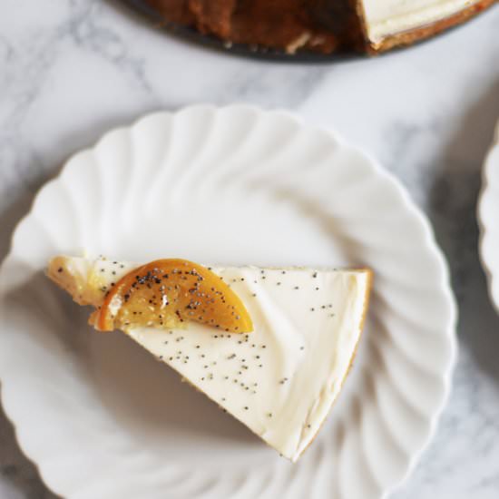 preserved lemon poppy cheesecake