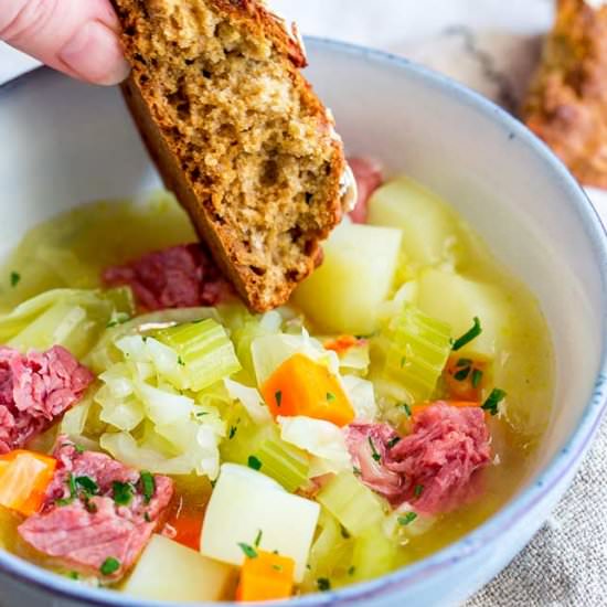 Corned Beef and Cabbage Soup