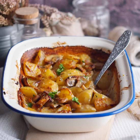 Potato mushroom and onion bake