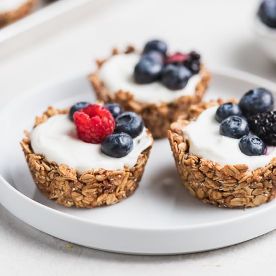 Granola Cups w/ Yogurt and Berries