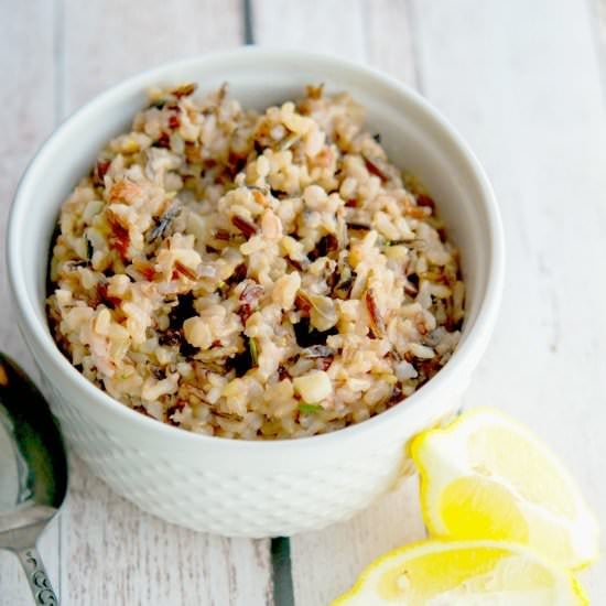 Lemony Wild Rice Risotto