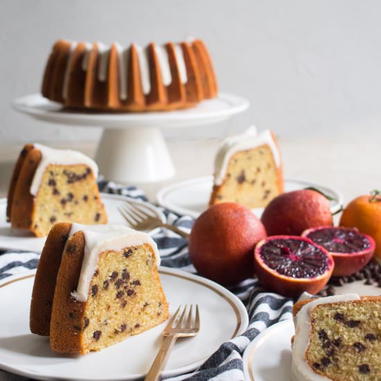 blood orange chocolate chip bundt