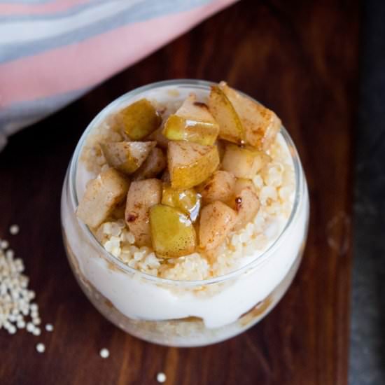 Cinnamon Pear Quinoa Parfaits