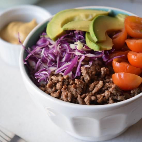 Healthy Keto Hamburger Bowl