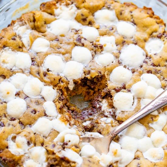 Choc Chip & Marshmallow Cookie Pie