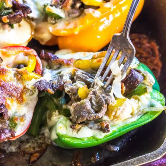 Philly Cheese Steak Stuffed Peppers