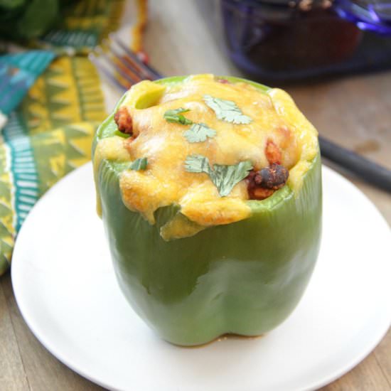 Chicken Enchilada Stuffed Peppers