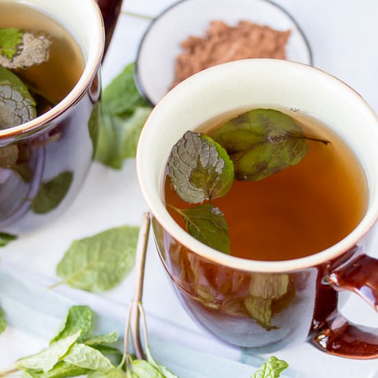 Homemade Chocolate Mint Tea
